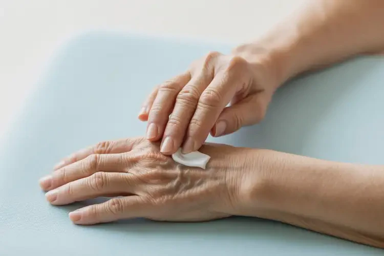 高龄老人手臂出湿疹能不能根治(图1)