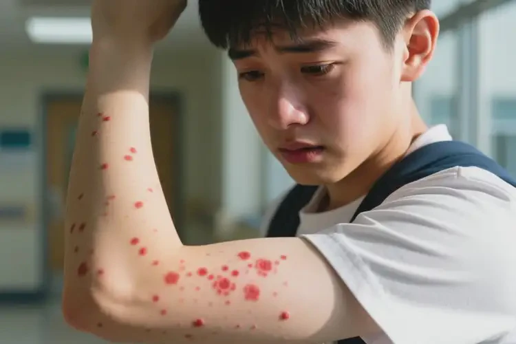 中學(xué)生手臂上起濕疹不管它會(huì)自己痊愈嗎(圖4)