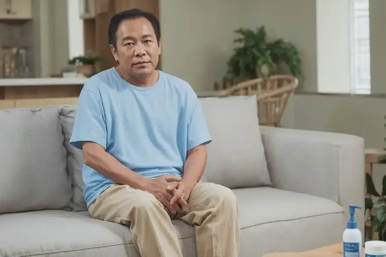 男性肚子经常长湿疹不管它会自己自愈吗(图1)