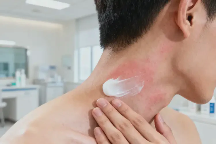 青年人脖子起濕疹不管它會(huì)自己自愈嗎(圖1)