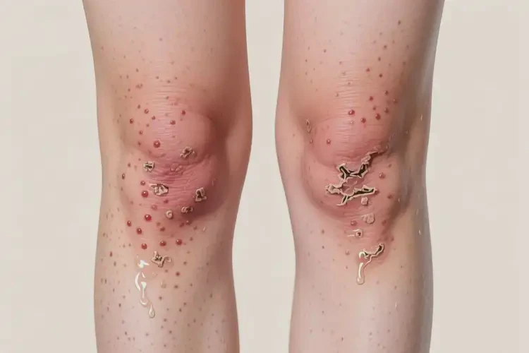 女生小腿出现湿疹不管它会自己痊愈吗(图3)