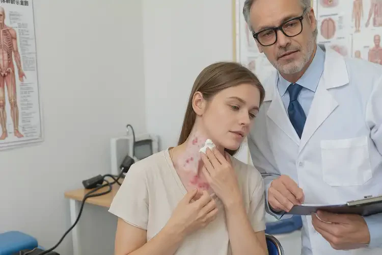 女人脖子上出濕疹可以徹底自愈嗎(圖1)