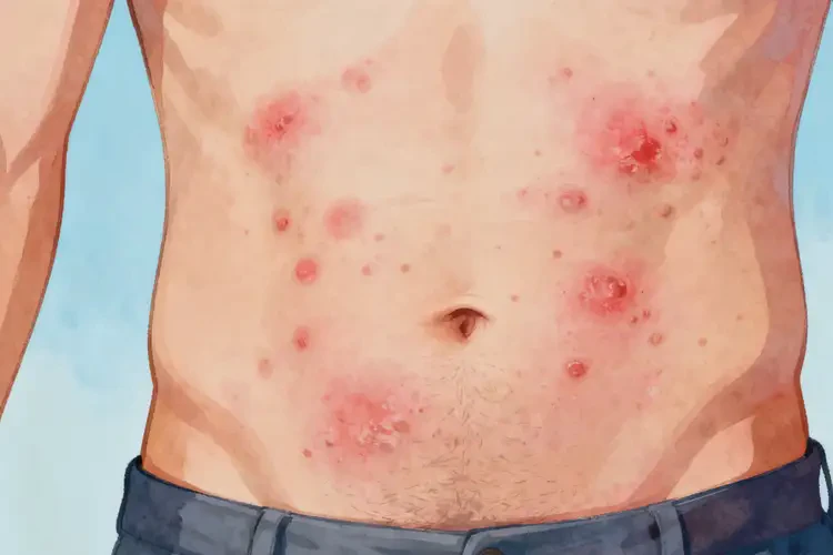 男人肚子有濕疹能夠徹底治愈嗎(圖3)