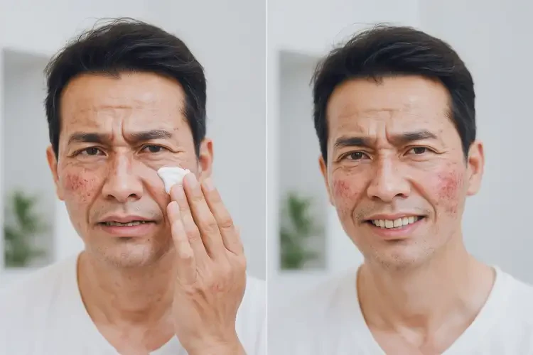 男性面部起濕疹能夠徹底治愈嗎(圖2)