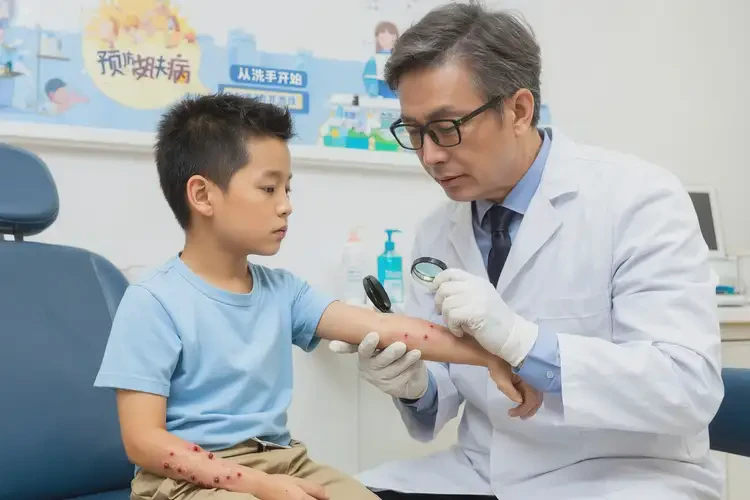 儿童手臂上经常长湿疹不管它会自己好吗(图1)