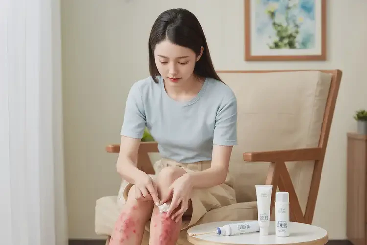 女人小腿上容易長濕疹不管它會(huì)自己自愈嗎(圖2)