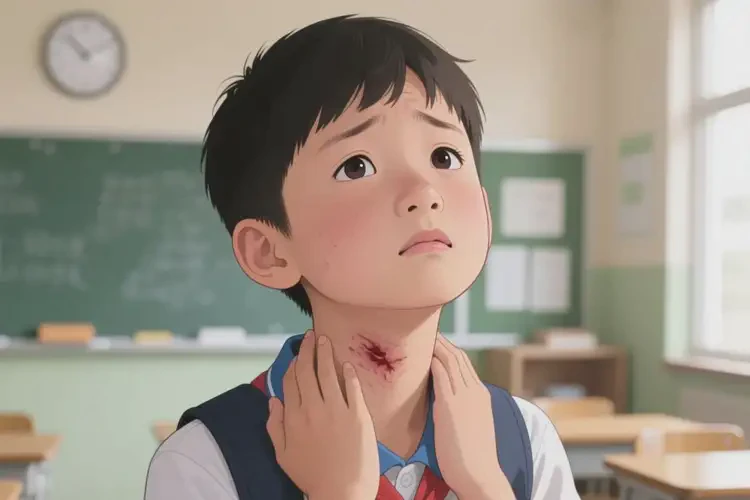 中學生脖子上長濕疹不管它會自己痊愈嗎(圖1)