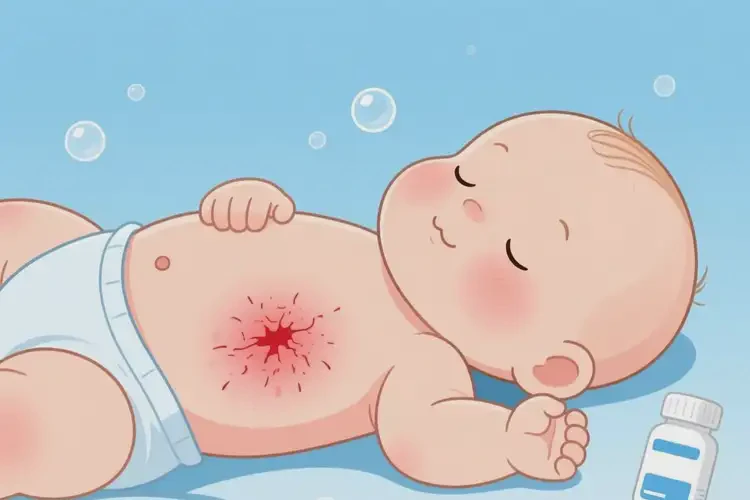 嬰兒肚子上長濕疹不管它會(huì)自己自愈嗎(圖2)