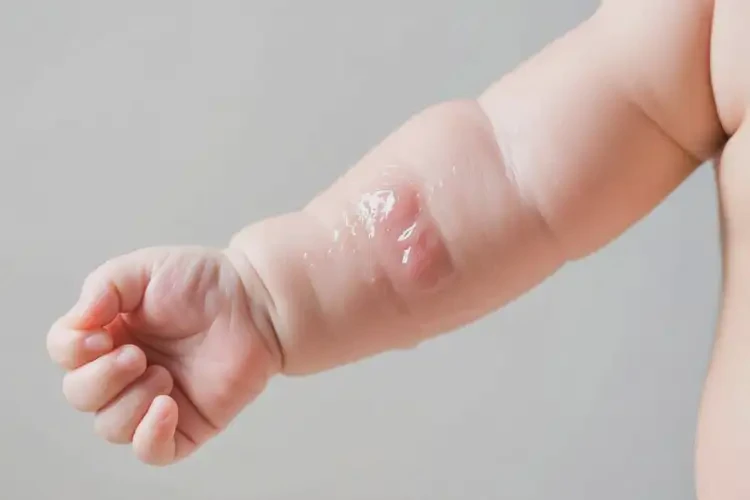 新生兒四肢偶爾起濕疹能徹底自愈嗎(圖1)