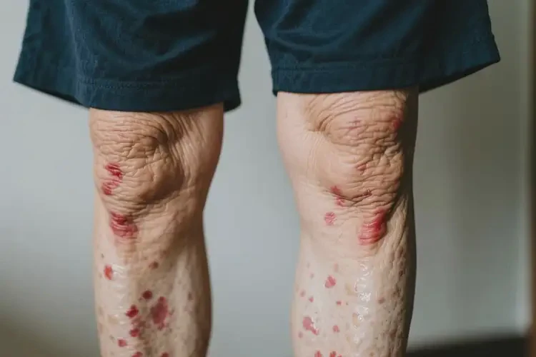 老人大腿上容易起湿疹不管它会自己痊愈吗(图3)