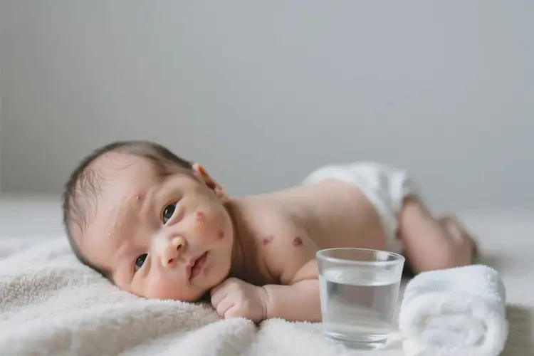 新生兒身上起濕疹可以徹底自愈嗎(圖1)