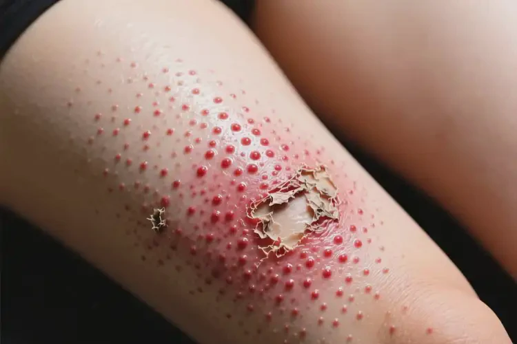 女人大腿有濕疹可不可以徹底自愈(圖1)