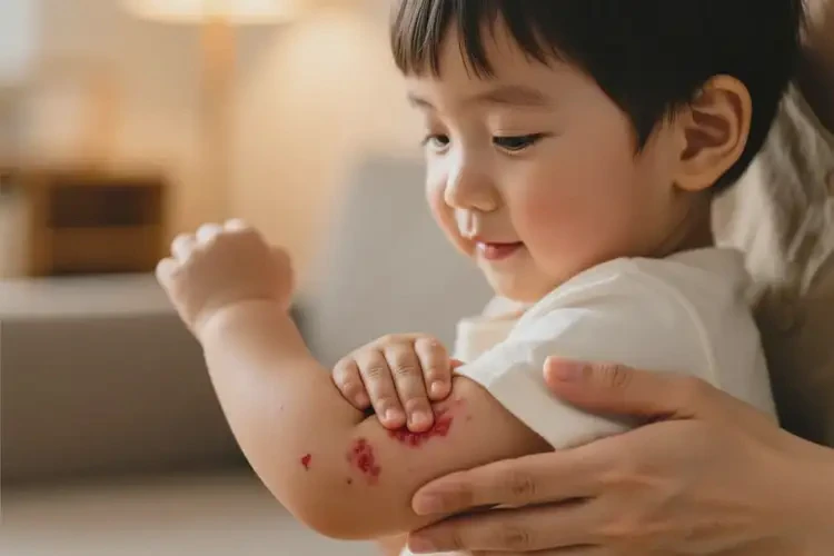 幼兒手臂出現(xiàn)濕疹可以徹底自愈嗎(圖3)