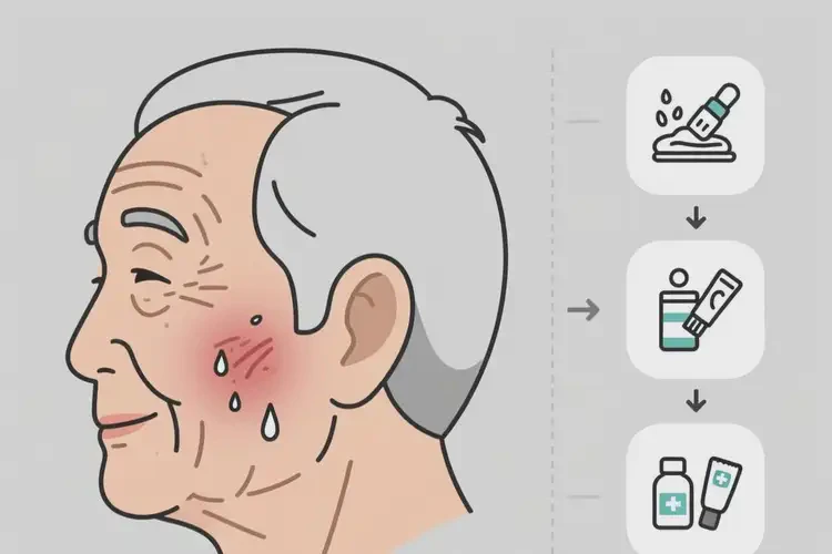 老人臉上容易長(zhǎng)濕疹可不可以根治(圖3)