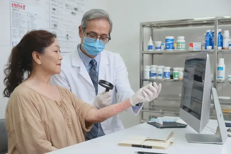 女性手臂偶爾長濕疹可以徹底自愈嗎(圖1)