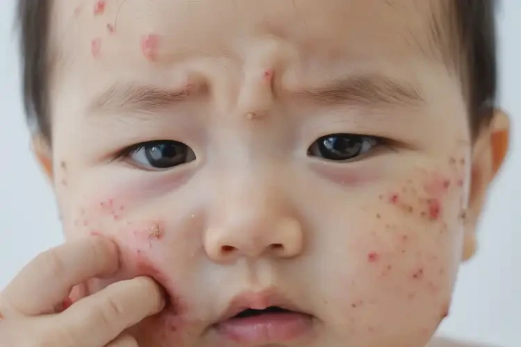 嬰兒面部經(jīng)常起濕疹不管它會(huì)自己自愈嗎(圖4)