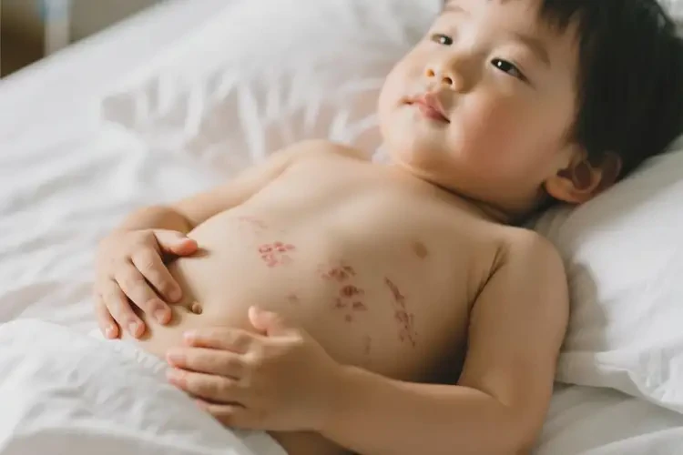 孩子肚子上偶爾起濕疹可不可以根治(圖3)