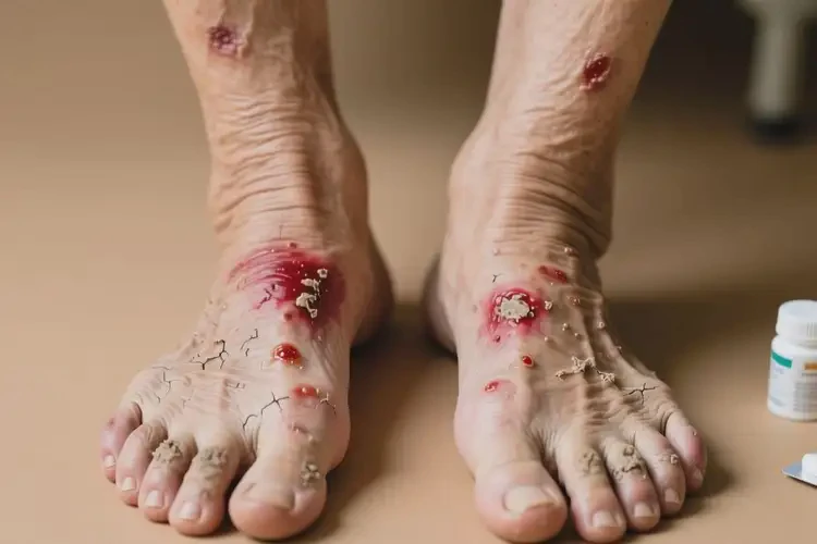 高龄老人脚上有湿疹不管它会自己痊愈吗(图1)