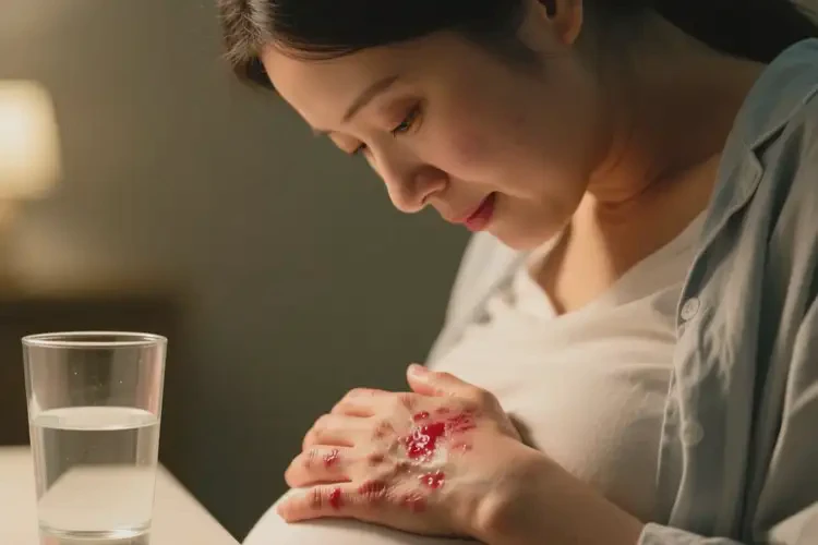 產(chǎn)婦手上長濕疹不管它會自己好嗎(圖1)
