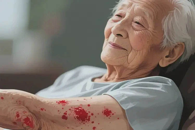 老年人手臂偶爾起濕疹不管它會(huì)自己痊愈嗎(圖1)