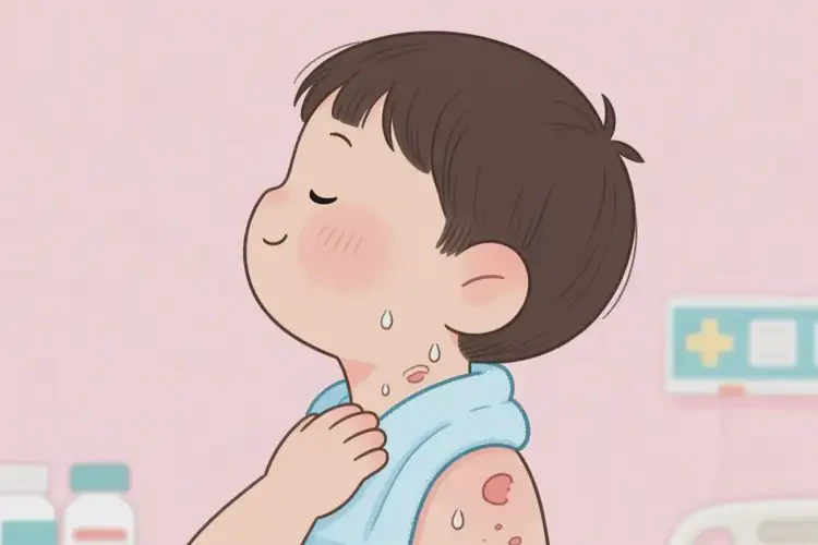 少兒脖子偶爾長濕疹不管它會自己自愈嗎(圖2)