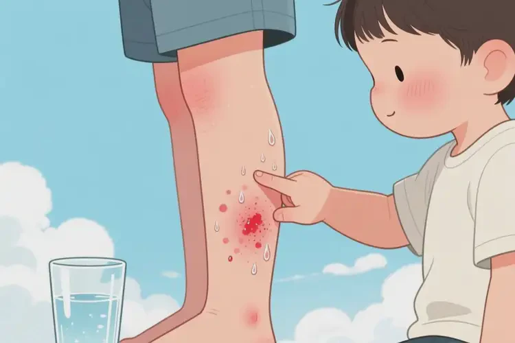 少兒小腿上偶爾起濕疹能徹底自愈嗎(圖2)