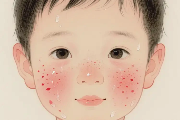 孩子面部容易长湿疹能彻底自愈吗(图4)