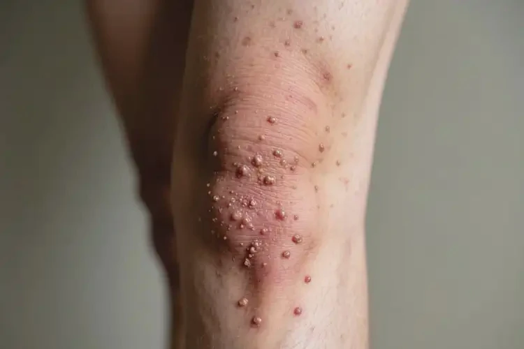 女人大腿上出濕疹不管它會自己好嗎(圖2)