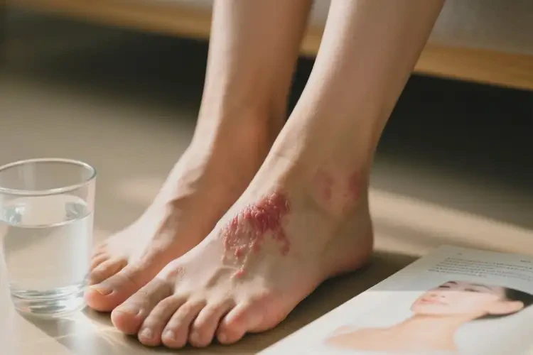 女人腳上出現(xiàn)濕疹可不可以徹底自愈(圖3)