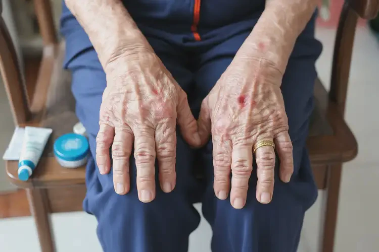 老年人手上出現(xiàn)濕疹不管它會(huì)自己好嗎(圖4)