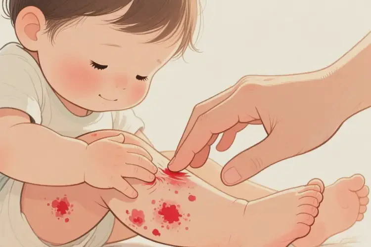 幼儿小腿有湿疹不管它会自己痊愈吗(图1)