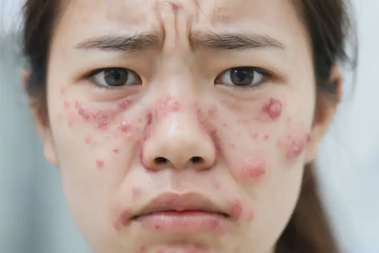 女性面部长湿疹可不可以彻底自愈(图4)