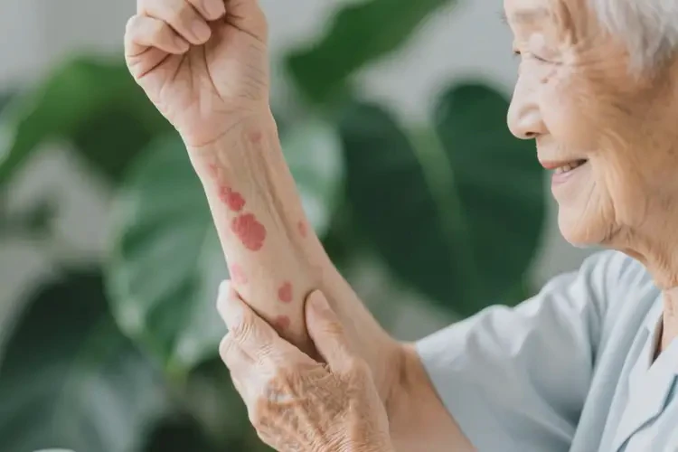 老人手臂上經(jīng)常長濕疹可不可以根治(圖4)