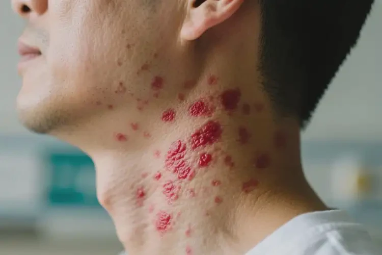 男人脖子長濕疹能不能根治(圖4)