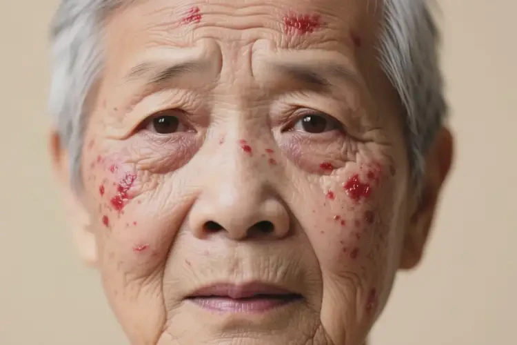 高齡老人面部長濕疹不管它會自己自愈嗎(圖4)