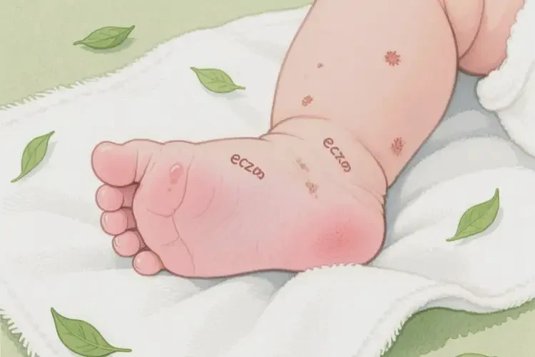 新生兒腳上偶爾長濕疹可以徹底自愈嗎(圖2)