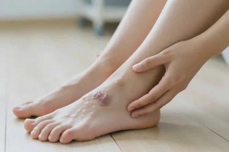 女人腳上出現(xiàn)濕疹可不可以徹底自愈(圖2)