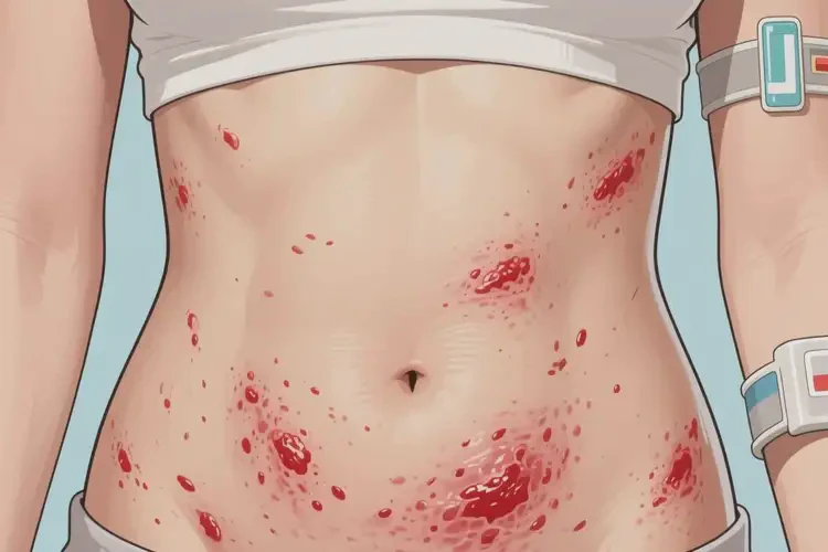 女人肚子上起濕疹不管它會自己好嗎(圖4)