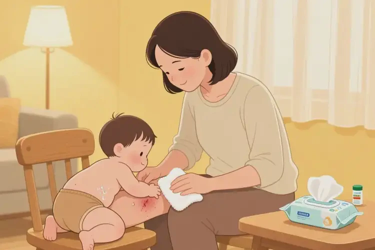 幼儿屁股上偶尔长湿疹不管它会自己好吗(图2)