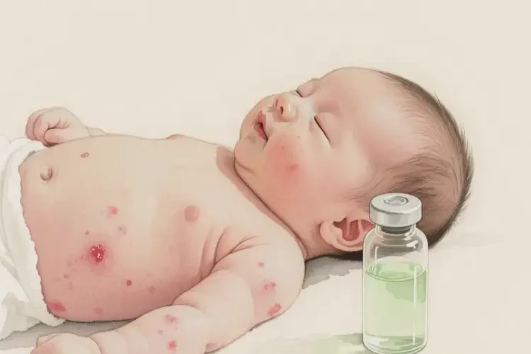 婴儿肚子上偶尔起湿疹可不可以根治(图1)