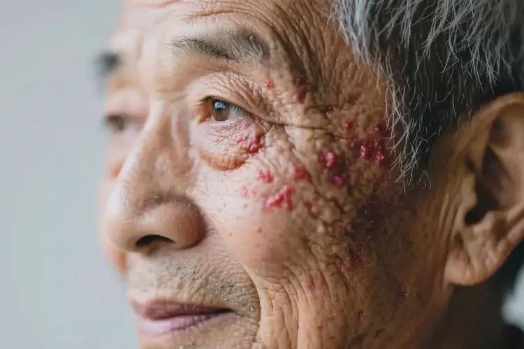 高齡老人面部長濕疹不管它會自己自愈嗎(圖3)