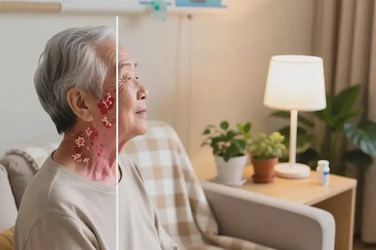 老年人脖子起濕疹能夠徹底治愈嗎(圖4)