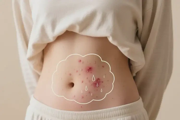 女人肚子出現(xiàn)濕疹能不能根治(圖4)