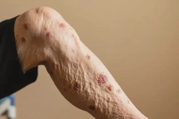 老人大腿上出濕疹不管它會自己好嗎(圖1)