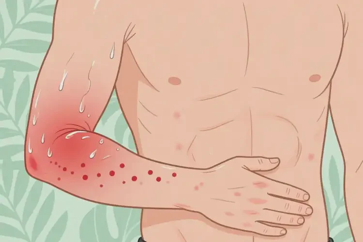 男性手臂上容易起濕疹可以徹底自愈嗎(圖3)