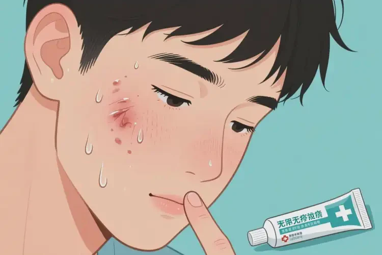 青年人臉上偶爾起濕疹能夠徹底治愈嗎(圖2)