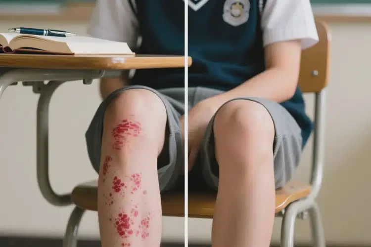 中學(xué)生小腿經(jīng)常長濕疹可不可以徹底自愈(圖1)