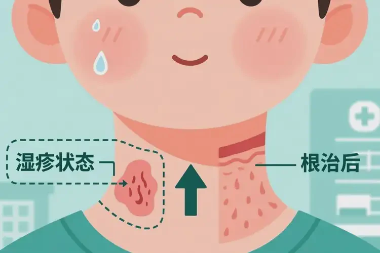 孩子脖子出濕疹可不可以根治(圖2)