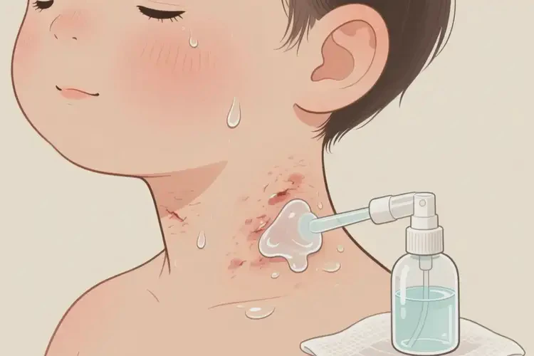 孩子脖子上容易起濕疹能徹底自愈嗎(圖1)