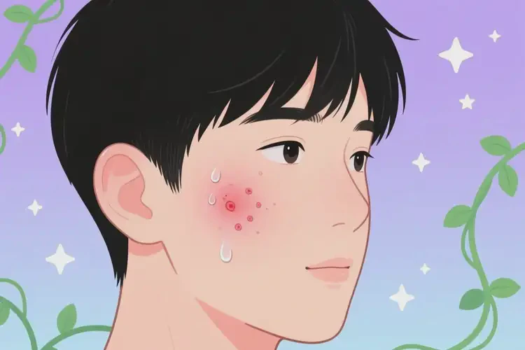 青年人臉上偶爾起濕疹能徹底自愈嗎(圖1)